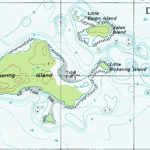 Topographic Map of Eastern Cove, ME