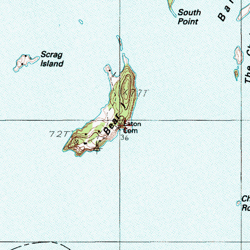 Topographic Map of Eaton Cemetery, ME