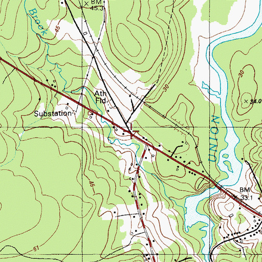 Topographic Map of Federal Building, ME