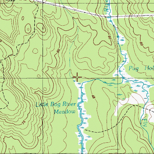 Topographic Map of Fly Brook, ME