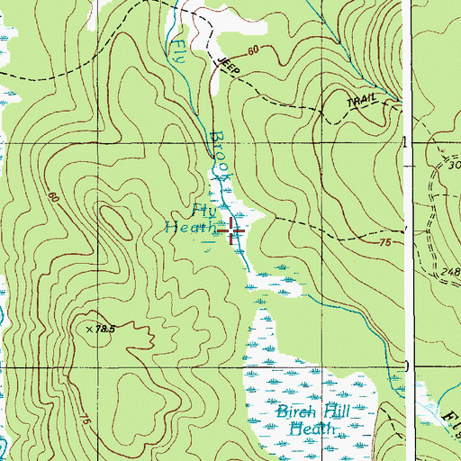 Topographic Map of Fly Heath, ME
