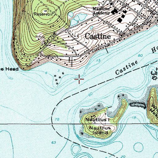 Topographic Map of Fort Madison (historical), ME