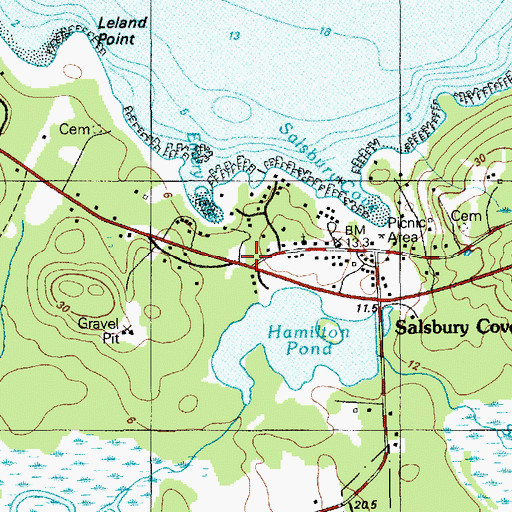 Topographic Map of Fountain of Life Foursquare Church, ME