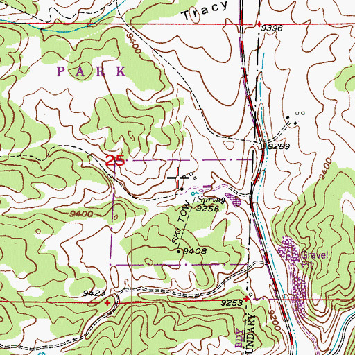 Topographic Map of Lazy W J Ranch, CO