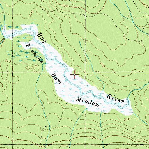 Topographic Map of Frenchs Dam Meadow, ME