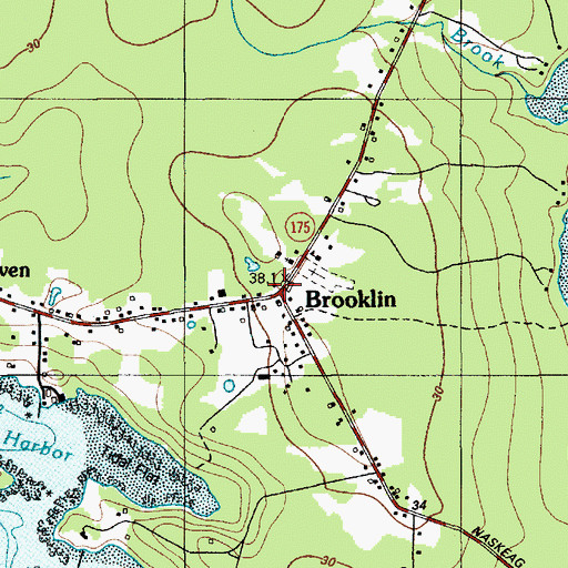Topographic Map of Friend Memorial Public Library, ME