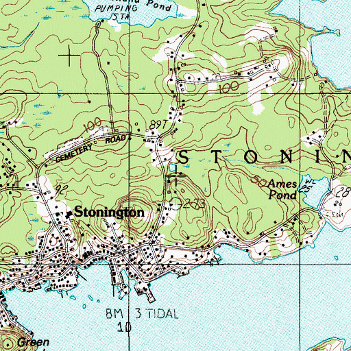 Topographic Map of Galilean Gospel Temple, ME