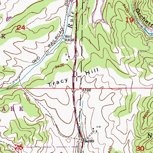 Topographic Map of Tracy Hill, CO