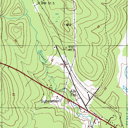 Topographic Map of Hancock County Technical Center School, ME