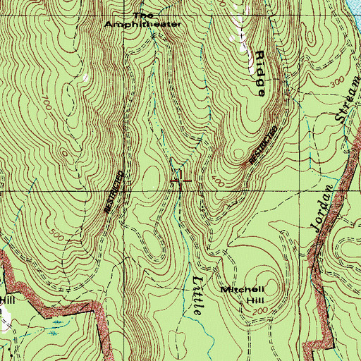 Topographic Map of Harbor Brook Bridge, ME