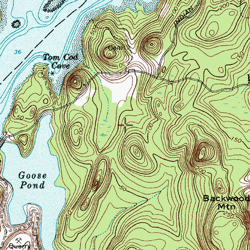 Topographic Map of Holbrook Island Sanctuary, ME