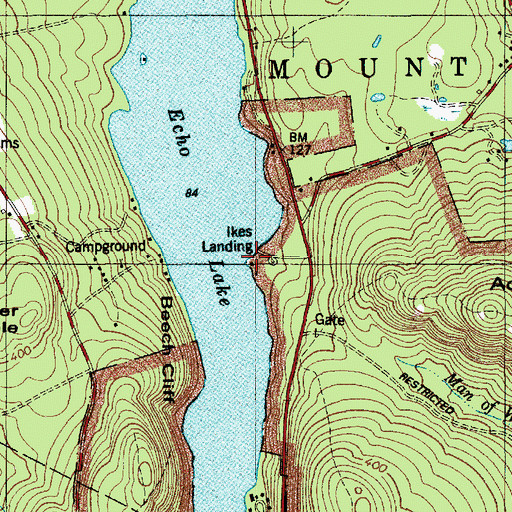 Topographic Map of Ikes Point, ME