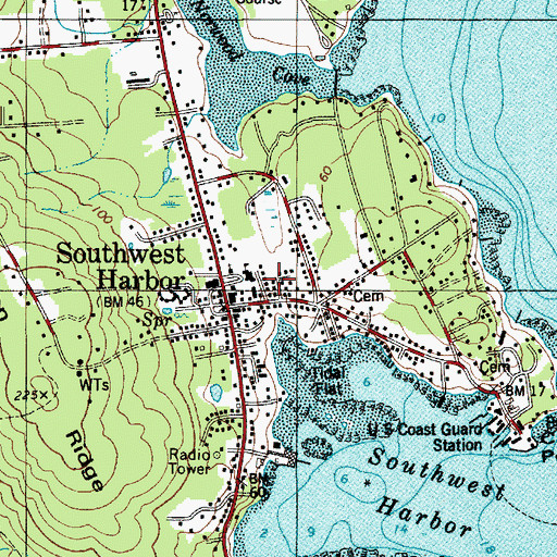 Topographic Map of Island Montessori School, ME