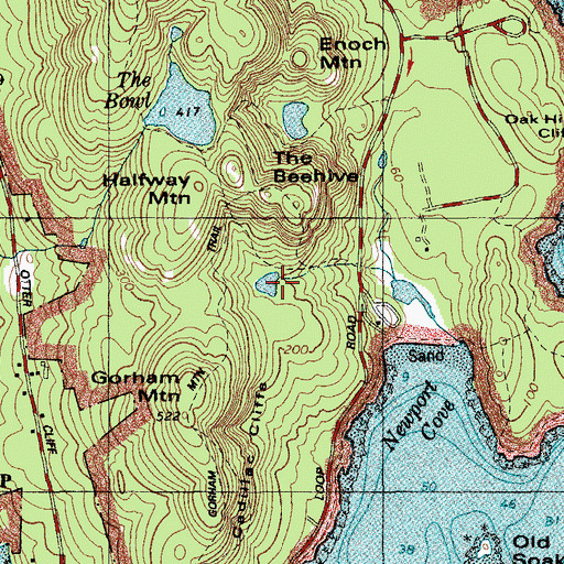 Topographic Map of Kief Pond, ME