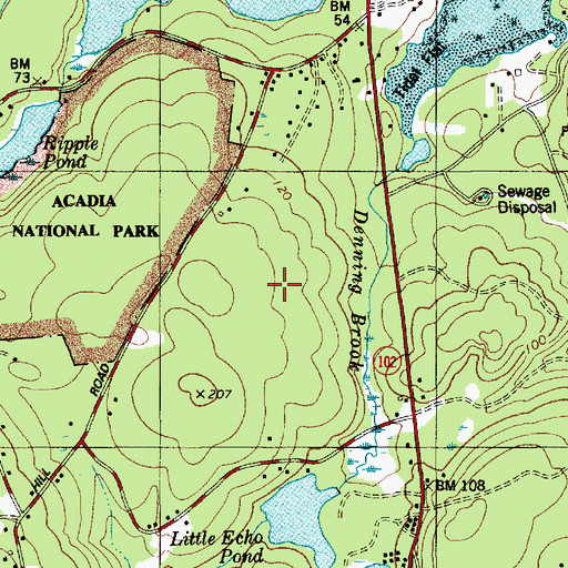 Topographic Map of Long Pond Outlet, ME