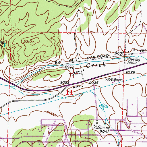Topographic Map of Crescent Ranch, CO