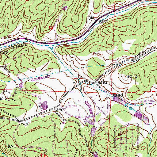 Topographic Map of Skyway Ranch, CO