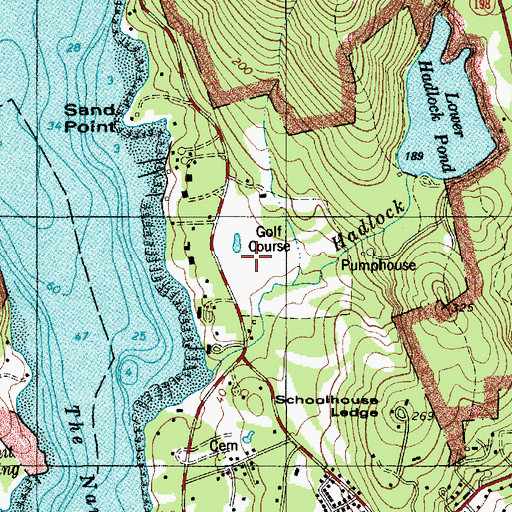 Topographic Map of Northeast Harbor Golf Course, ME