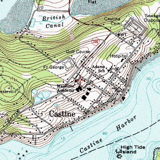 Topographic Map of Maine Maritime Academy Nutting Memorial Library, ME