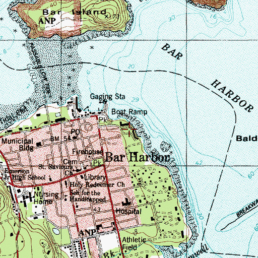 Topographic Map of Oasis Club (historical), ME