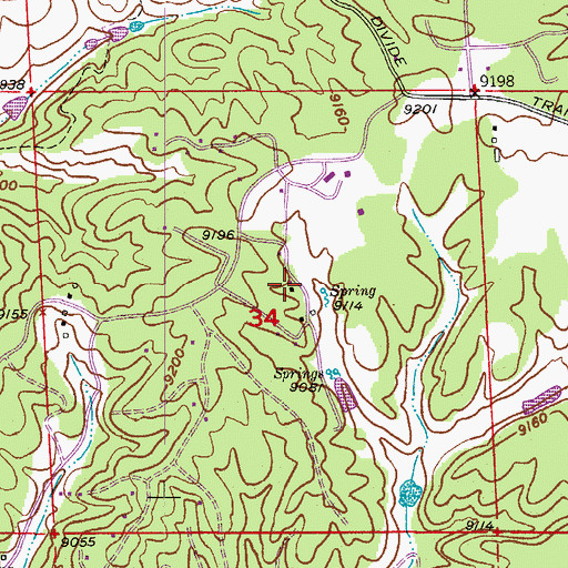 Topographic Map of Golden Bell Guest Ranch, CO
