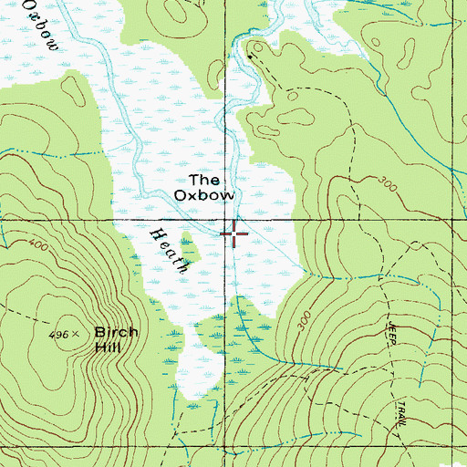Topographic Map of The Oxbow, ME