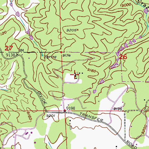 Topographic Map of Broken Wheel Ranch, CO