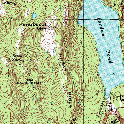 Topographic Map of Penobscot Mountain Trail, ME