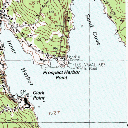 Topographic Map of Prospect Harbor Light Station, ME