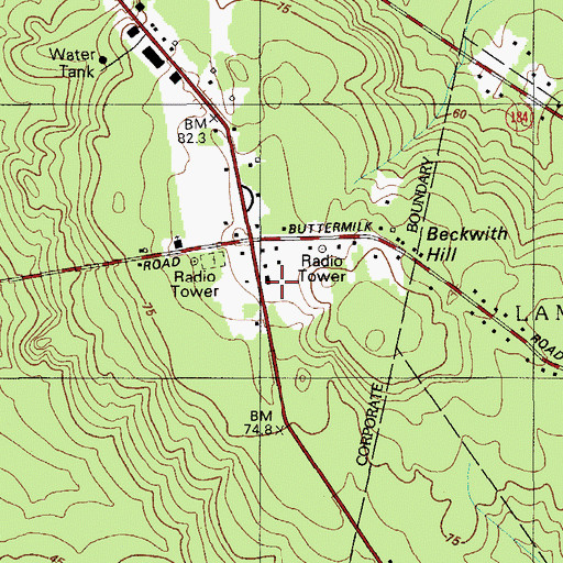 Topographic Map of Seventh Day Adventist Church, ME