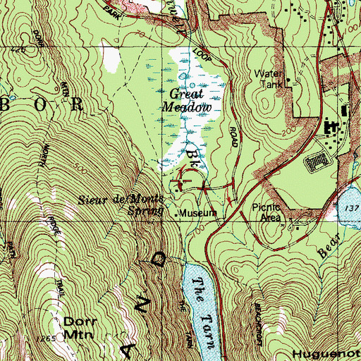 Topographic Map of Sieur de Monts Spring Park (historical), ME