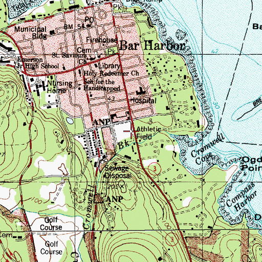 Topographic Map of Squaw Hollow (historical), ME