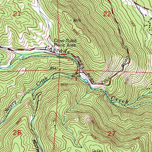 Topographic Map of Severy Creek, CO