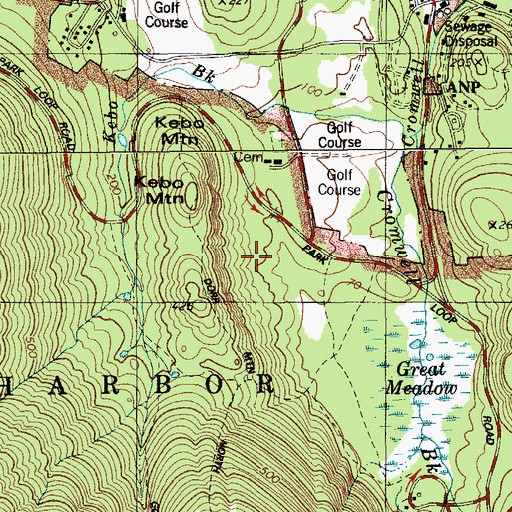 Topographic Map of Strath Eden Trail, ME