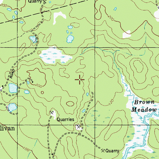 Topographic Map of Sullivan-Sorrento Historical Society Building, ME