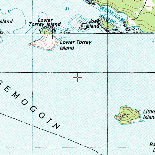 Topographic Map of Sunshine Campground, ME