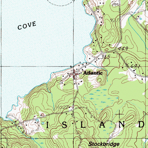 Topographic Map of Swans Island Education Society, ME
