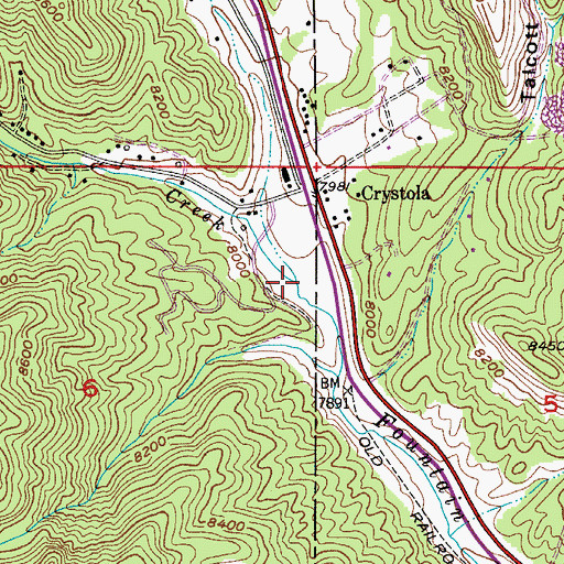 Topographic Map of Crystola Creek, CO