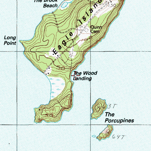 Topographic Map of The Wood Landing, ME