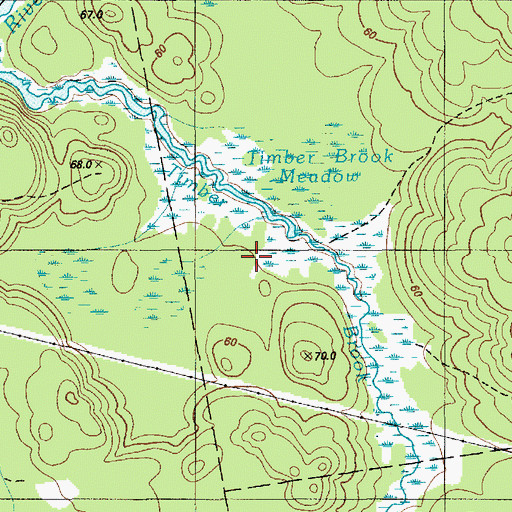 Topographic Map of Timber Brook Meadow, ME