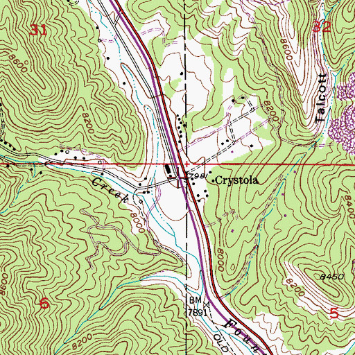 Topographic Map of Crystola, CO