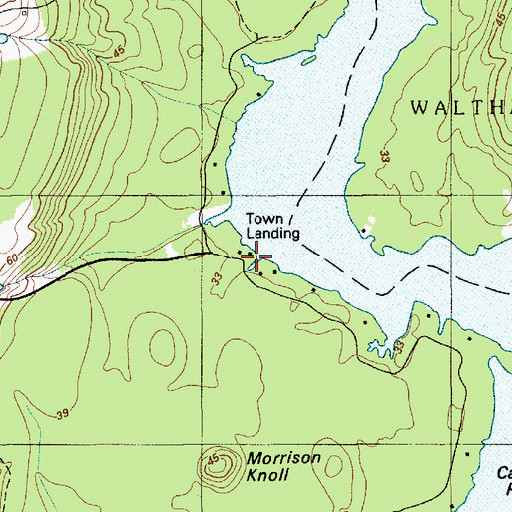 Topographic Map of Town Landing, ME