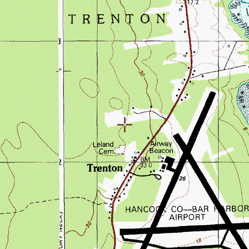 Topographic Map of Trenton Elementary School, ME
