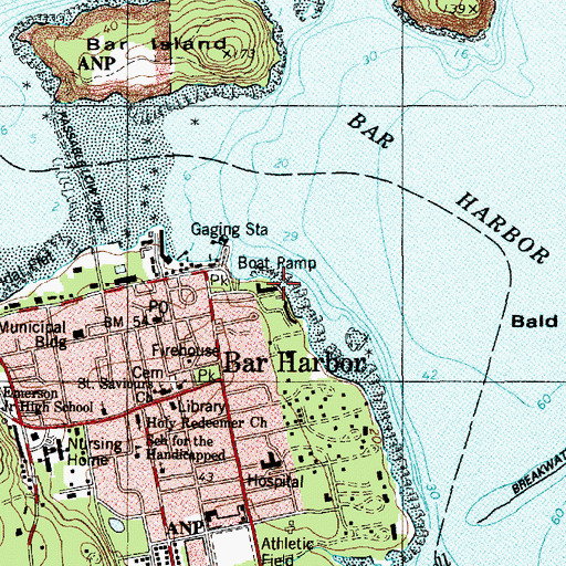 Topographic Map of Uncle Steves Point, ME