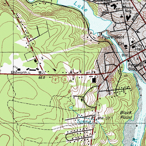 Topographic Map of Unitarian Universalist Church, ME