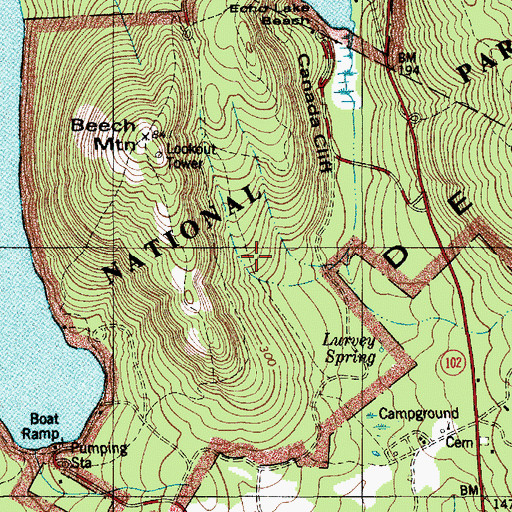 Topographic Map of Valley Trail, ME