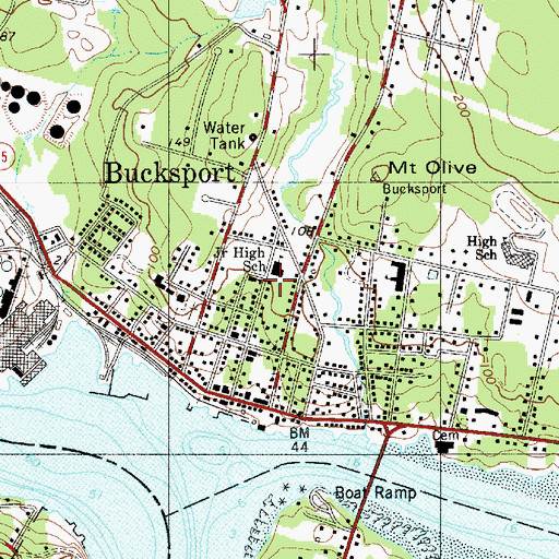 Topographic Map of Walter H Gardner Middle School, ME