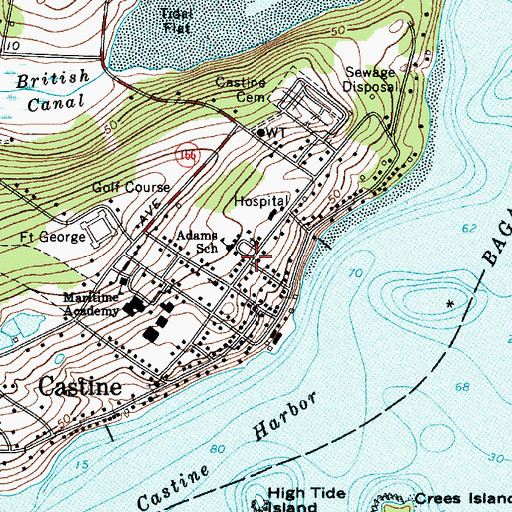 Topographic Map of Witherle Memorial Library, ME