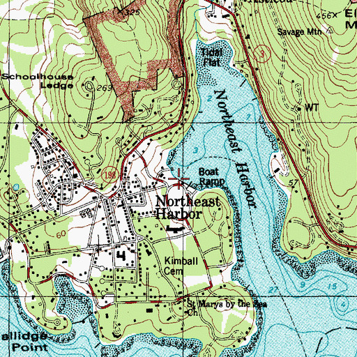 Topographic Map of Yachtsman Building, ME