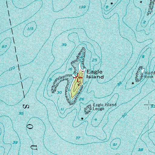 Topographic Map of Admiral Robert E Peary Home Museum, ME